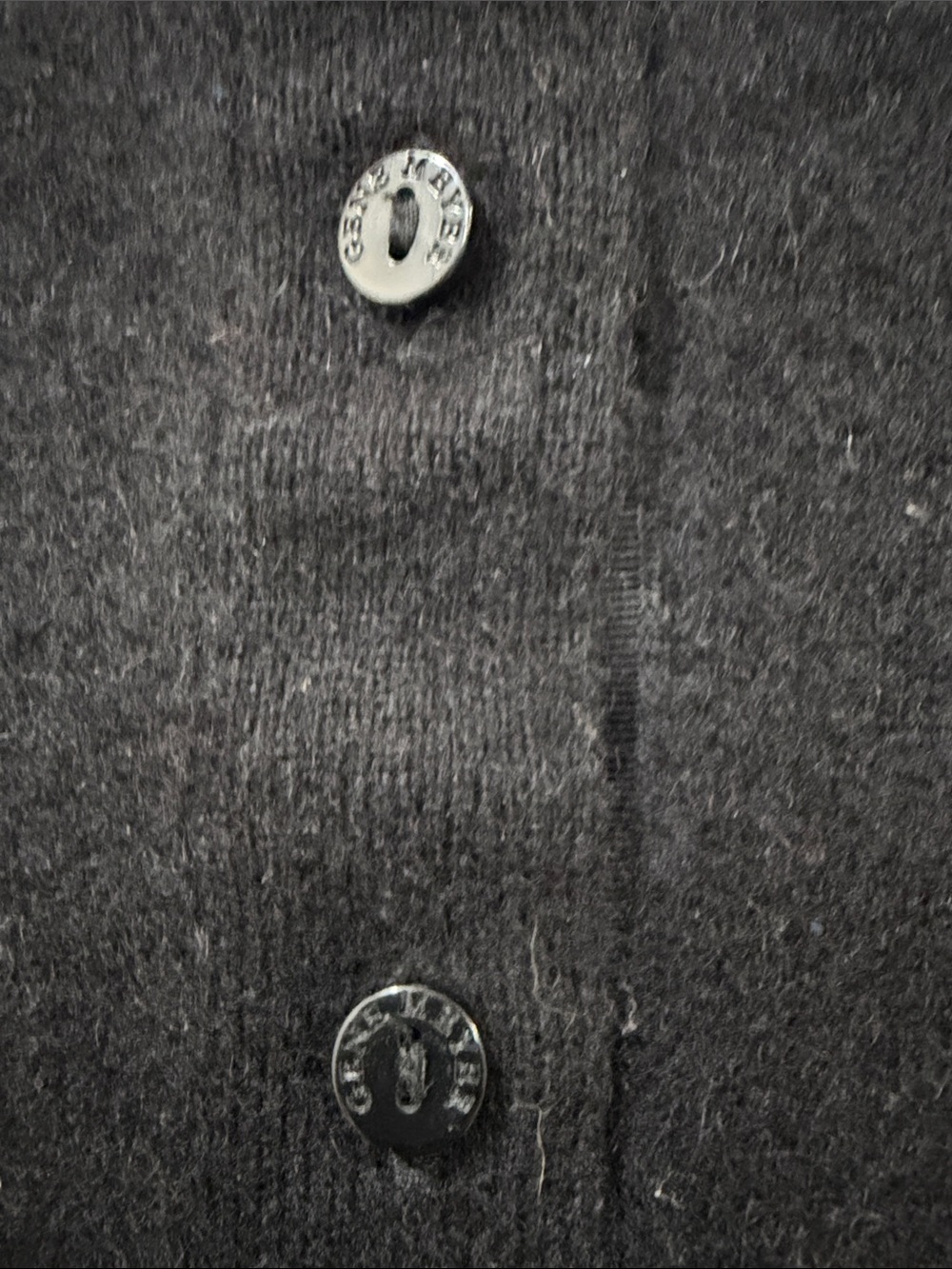 Button-Back Black Women’s Cashmere Cardigan Sweater - Picture 2 of 6